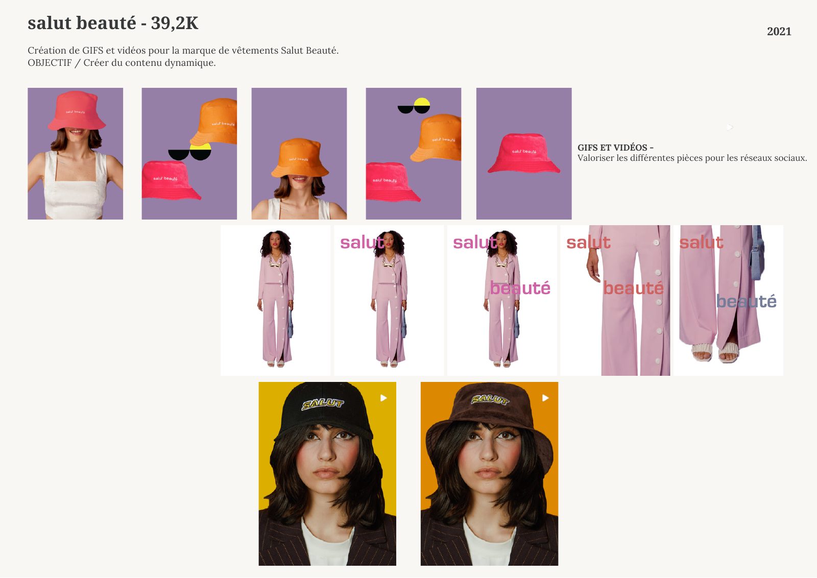 Réalisations de Jade Pariente pour Salut Beauté